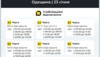 відключення світла в Одеській області