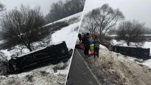 ДТП в Ужгородском районе 25 января: последствия аварии с микроавтобусом