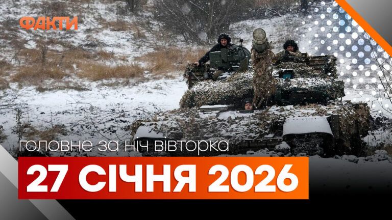 Головні новини за ніч 27 січня: добірка актуальних подій