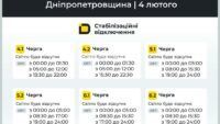 відключення світла у Дніпрі