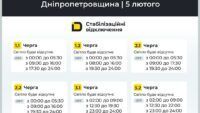 відключення світла у Дніпрі