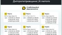 Графіки відключень світла на Дніпропетровщині Графіки відключень світла на Дніпропетровщині