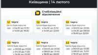 Графіки відключень світла для Київської області