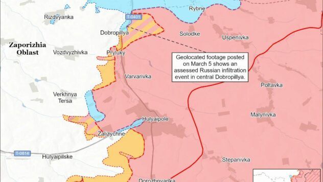 карта боїв на 7 березня