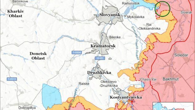 карта боїв на 7 березня