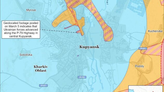 карта боїв на 7 березня