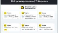 відключення світла у Дніпрі