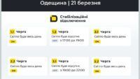 відключення світла в Одеській області