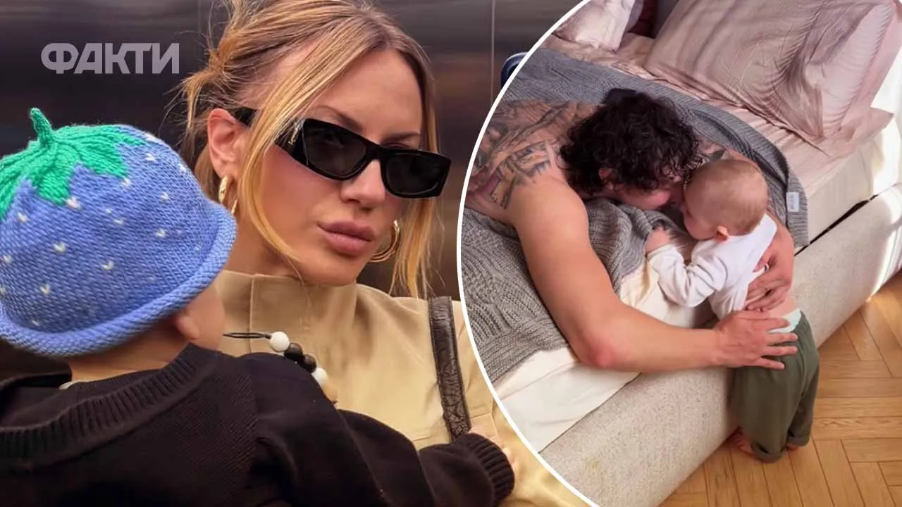 Два світи в одному ролику: обранець Лесі Нікітюк зворушив відео з їхнім сином