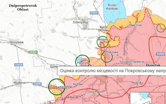 Карта бойових дій в Україні
