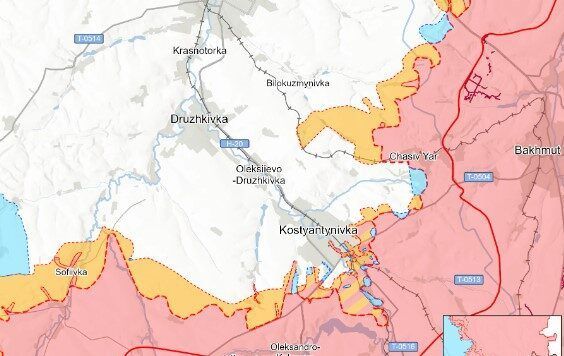 Карта бойових дій в Україні