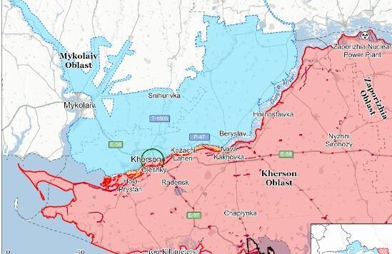 Карта бойових дій в Україні