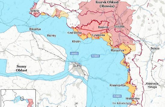 Карта бойових дій в Україні
