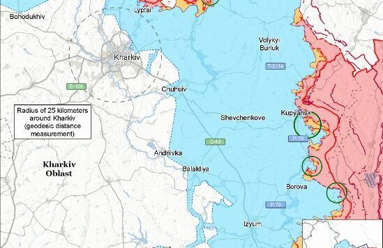 Карта бойових дій в Україні