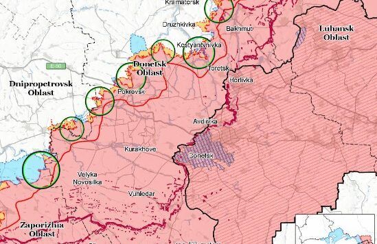 Карта бойових дій в Україні
