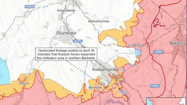 карта боїв на 2 травня