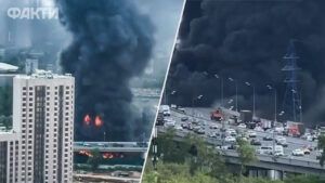 У Москві після вибухів спалахнула масштабна пожежа на складах