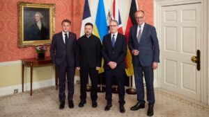 Еммануель Макрон, Володимир Зеленський, Кір Стармер, Фрідріх Мерц