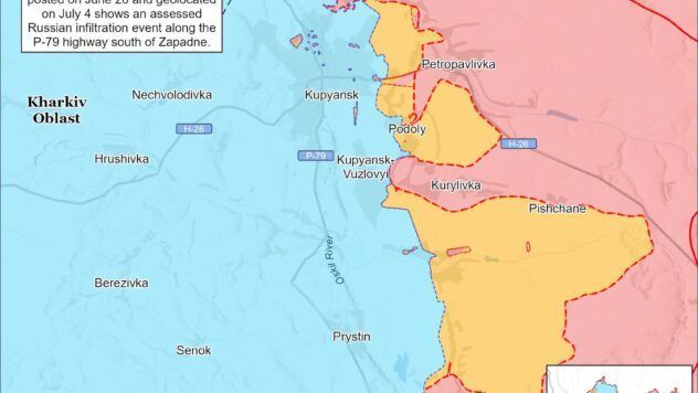 Карта бойових дій в Україні на 6 липня 2026