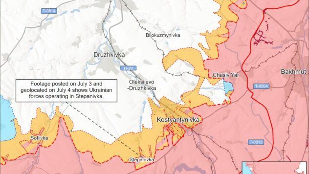 Карта бойових дій в Україні на 6 липня 2026