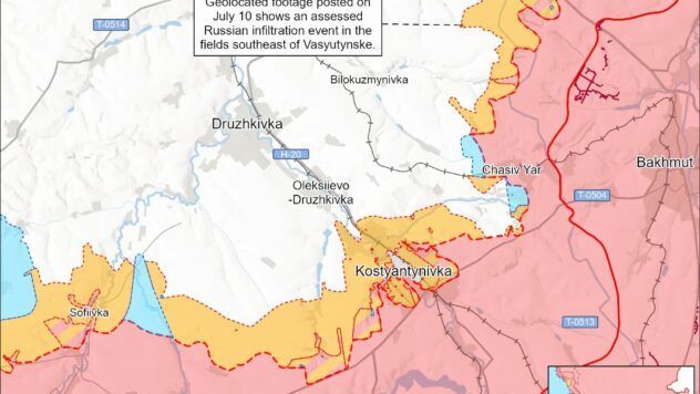 Карта бойових дій на 12 липня 2026 року Карта бойових дій на 12 липня 2026 року