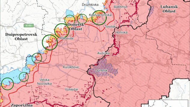 Карта бойових дій в Україні на 16 липня 2026