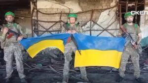 Сили оборони провели зачистку Костянтинівки від росіян та встановили прапор України прапор України в Костянтинівці