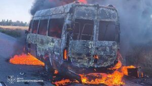 удар по маршрутці на Дніпропетровщині