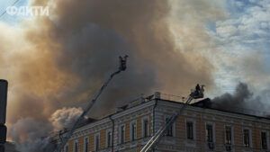 Корпус МОН Украины в Киеве поврежден в результате атаки 28 сентября 2026 года
