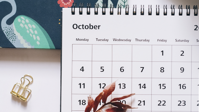 календарь октябрь