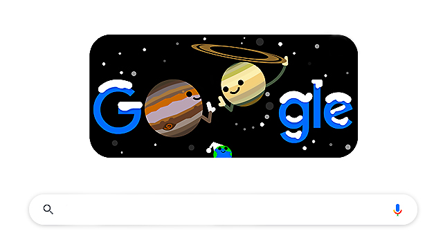 Юпитер и Сатурн 2020: дудл Google