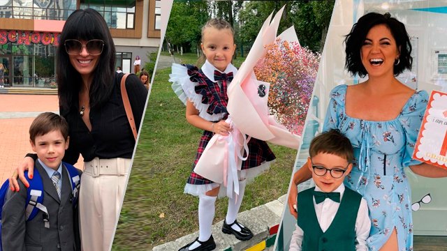 1 сентября: как звездные родители ведут детей в первый класс — фото